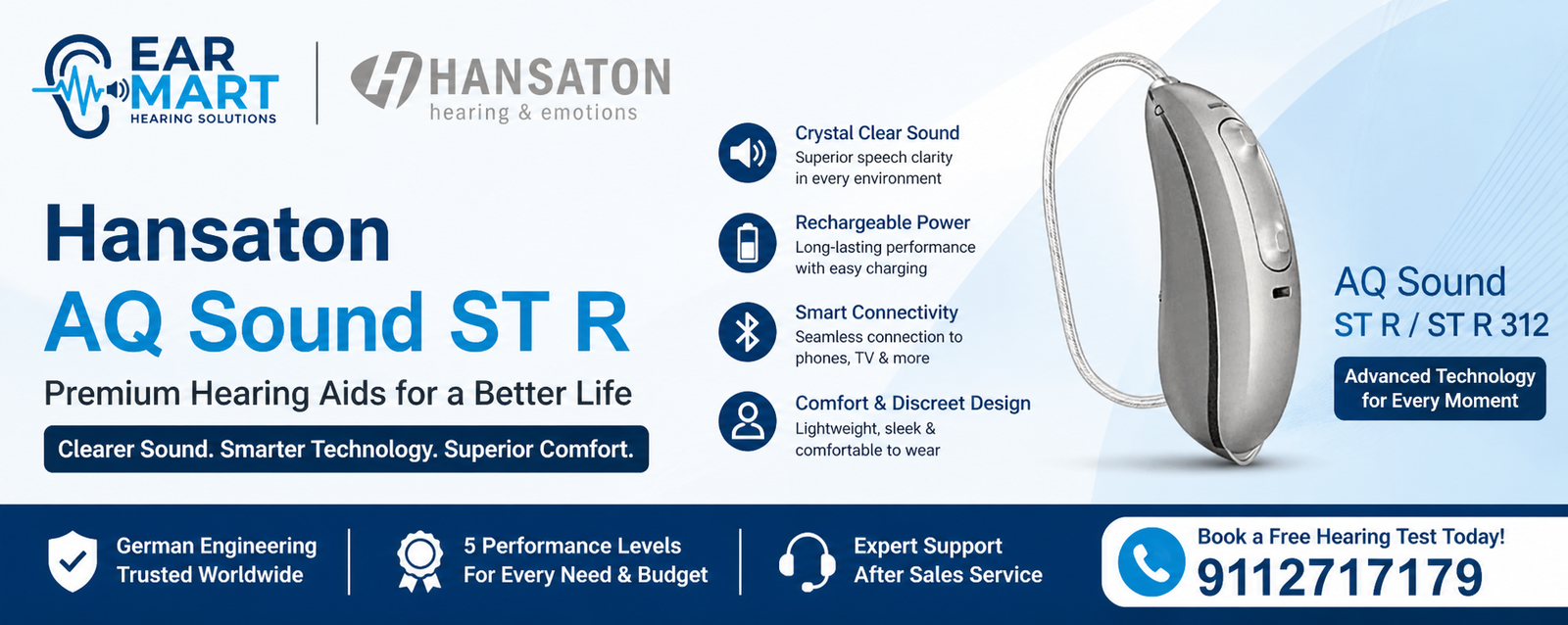 Hansaton AQ Sound ST R & ST R 312 Hearing Aids